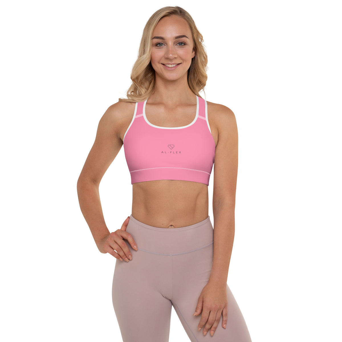Branded Sports Bra Elemental Pink/White - Alexandalexa